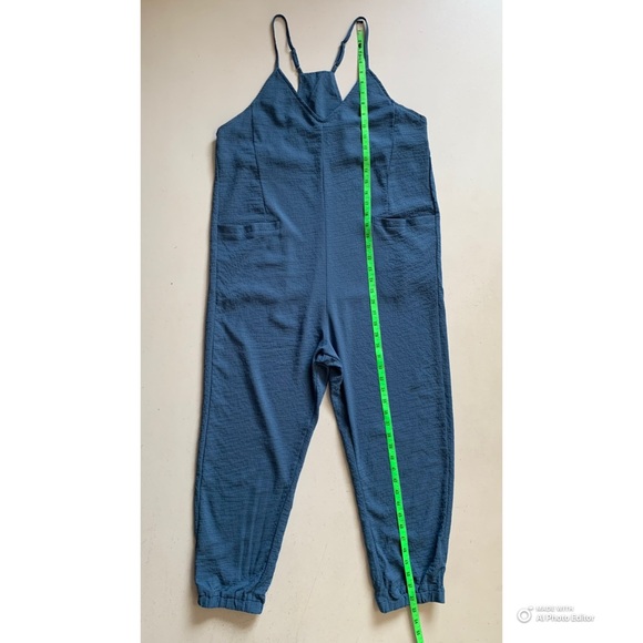 Cupshe Large Blue V-Neck Cami Jogger Jumpsuit NWT Beach Vacation Resortwear - Picture 14 of 17